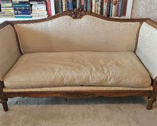 11.  $150.00. French carved Victorian sofa top piece broken needs a repair 41" x 77" x 30" 