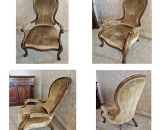 12.  $100.00. Mid-Victorian era gents chair 36" x 25" x 31" 