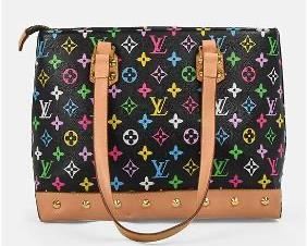LOUIS VUITTON Alma Leather Bag Multicolor