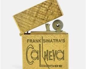 FRANK SINATRA'S 1960's Cal Neva Lodge Thin Gold Tone Lighter