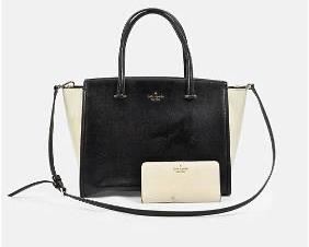 KATE SPADE Patterson Drive Geraldine Satchel Leather Bag and Wallet
