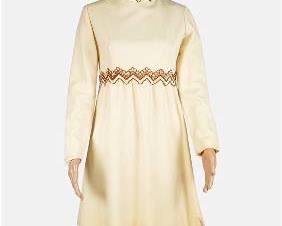 INGEBORG MOD 1960's Sequin Faux Pearl Bead Wool Mini Dress