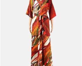LORD & TAYLOR 1960's Hippie Boho Funky Flowy Shirt & Pants 2 PC Set