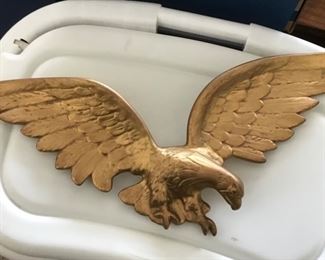 Golden ceramic eagle