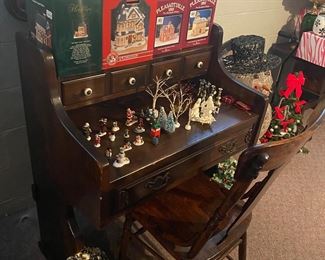 Mirror, desk and chair set