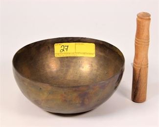 Metal Bowl w/ Wood Pestle