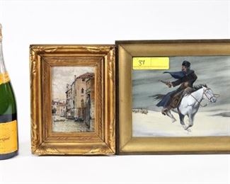 Architectural O/B & Figural WC Paintings