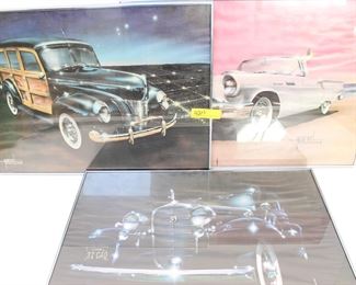 3PC M. Pickel Car Posters