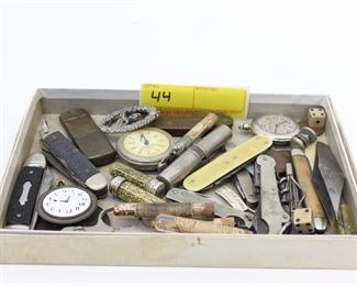 Tray of Pocket Knives & Assorted Items
