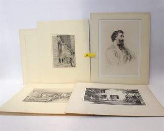 Lg Collection of Etchings