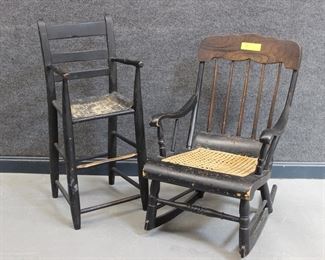 Rocker & Thumb Back High Chair