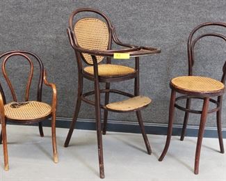3 Bentwood chairs