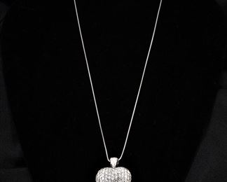 5: Lady's 18K Gold 14K Gold Diamond Heart Necklace
