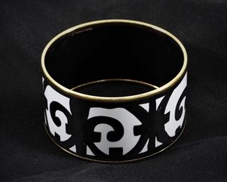 13: Hermes Black & White Enamel Bracelet