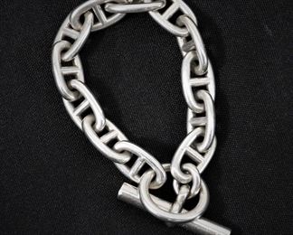 20: Hermes Sterling Silver Chain Bracelet
