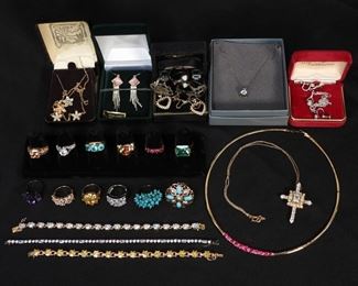 49: Collection of Estate Sterling Silver Jewelry