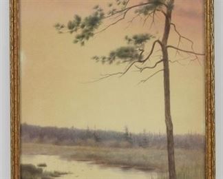 82: Bruno Ertz Forest Stream Landscape Painting