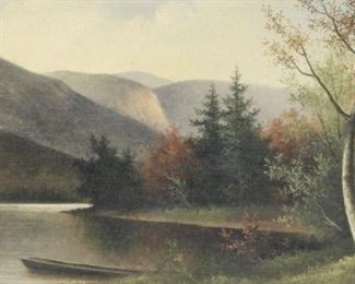 96: George McConnell Maine Forest Landscape Painting