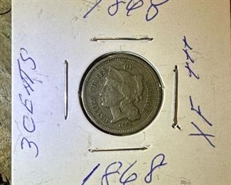 1868 3 Cent Nickel