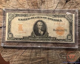 1907 $10 Gold Certificate 