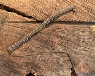 14K GOLD Tennis Bracelet with Natural Champagne Diamonds