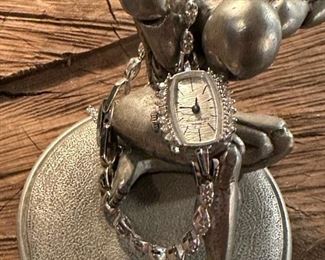 JULES JURGENSEN Ladies Watch in 14K White GOLD and Diamonds