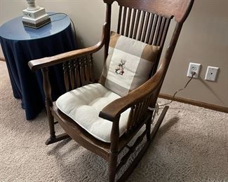 Antique Tiger Oak Rocking Chair