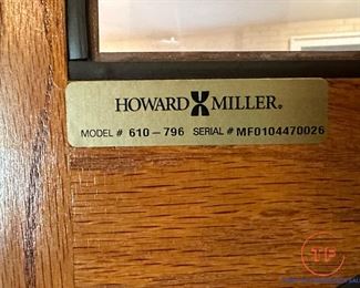 HOWARD MILLER Grandfather Clock in Olive Ash Burl - Model 610-796