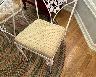 Glass Topped Wrought Iron Bistro Set