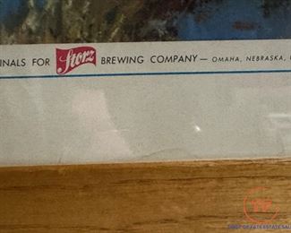 Vintage STORZ Brewery "Hunter's Dream" Framed Print