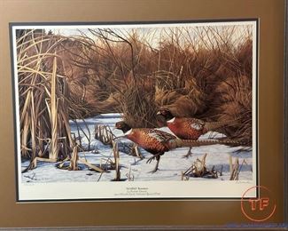 CHAROLETTE EDWARDS Signed Print "Marsh Roosters"