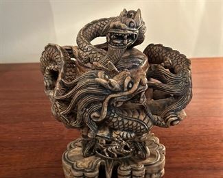 Carved Dragon Incense Burner