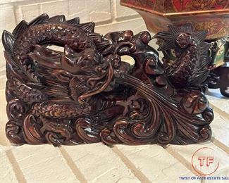Chinese Carved Wood Dragon
