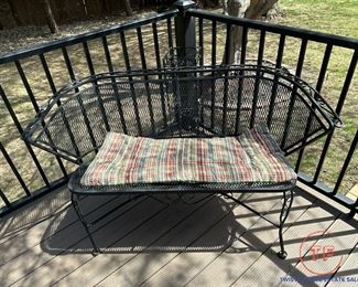 Wrought Iron Patio Bench