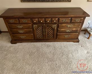 Vintage Thomasville Dresser with Brass Accents