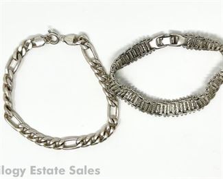 Silver Bracelet Russian Standard 84 and Silverplated Bracelet