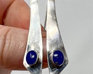Sterling Silver and Lapis Lazuli Earrings