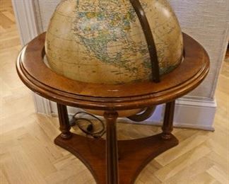 Lighted floor globe circa 1960's