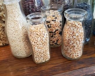 Various milk bottles