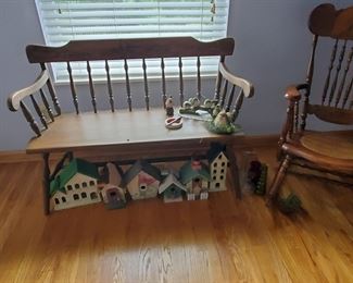 Wood Spindle back settee