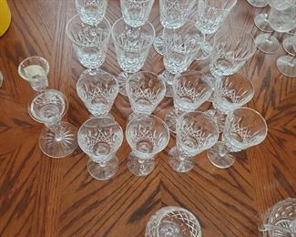 Waterford...8pc waters/8pc wines/2 candle sticks