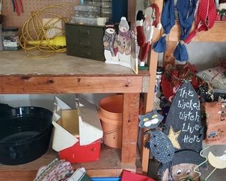 Misc and....a small brown metal nuts/bolts cabinet 