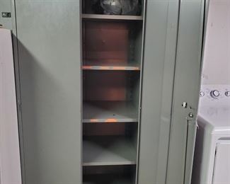 Tall metal cabinet