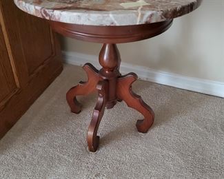 Marble top reproduction side table
