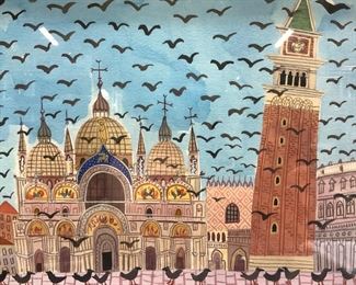Piazza San Marco Watercolor Painting
