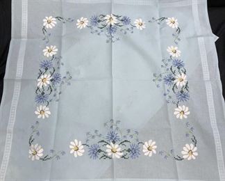 Set 3 Cotton Embroidered Table Linens, New
