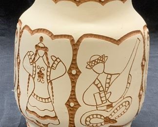 Terracotta Latin American Figural Pottery Vase
