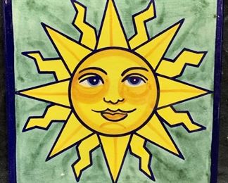 Hand Crafted Terracotta Sun Tile Mexico
