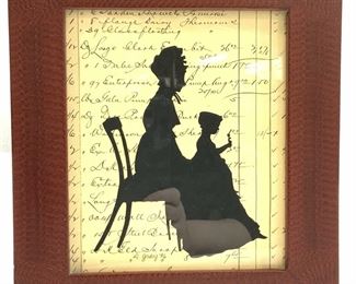 Hand Cut and Framed Victorian Silhouette , signed
