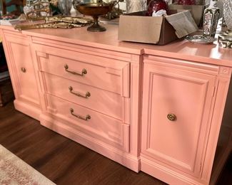 Buffet painted pink